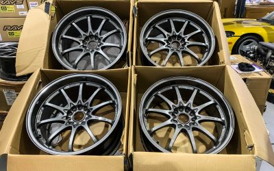 USED – Rays Engineering Volk Racing CE28n 19×9″ +25 front 19×10″ +25 rear 5×114.3pcd wheel set