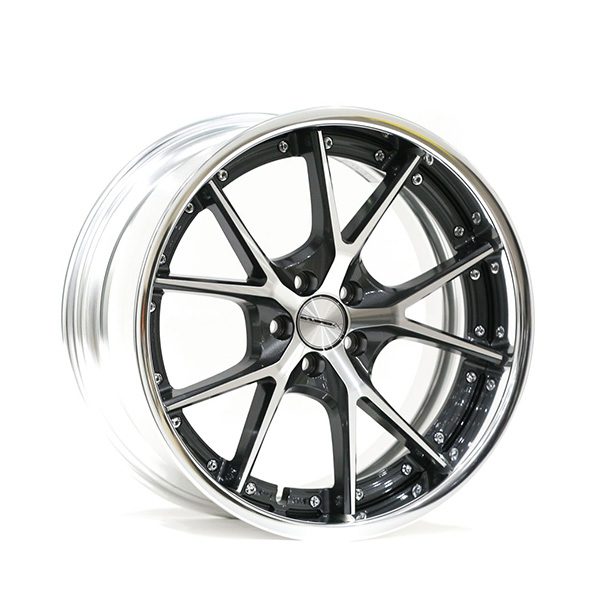 Weds Maverick 905S 18×9.5 +38 5×100 Gun Meta/Polish finish wheel set ...