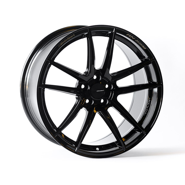 WedsSport RN-55M 18×9.5″ +45 5×100 Gloss Black Finish Wheel Set 72970