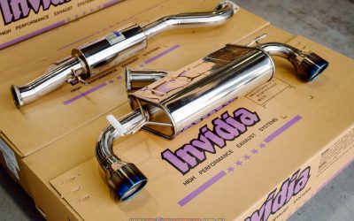 Invidia Q300 76mm catback exhaust system with burnt ti tips for GR YARIS XPA16R HS20TGYQ31RT