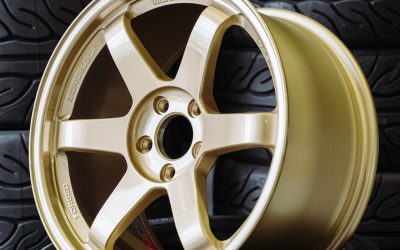 Volk Racing TE37SL 18×9.5″ +45 5×114.3 custom finish GOLD wheel set