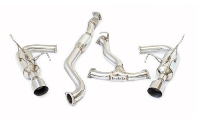 Invidia R400 Cat Back Exhaust w/SS Tips – Subaru WRX 08-10 Sedan/Forester XT SH, SJ 08-18 HS13SFRGM1SS