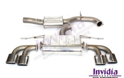 Invidia Q300 Non-Valved Catback Exhaust w/Oval SS Rolled Tips – VW Golf R Mk7 HS14GFRG3S