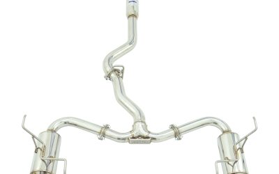 Invidia R400 Cat Back Exhaust w/Ti Tips – Subaru WRX 08-10 Sedan/Forester XT 08-18 HS14SFXGM1ST