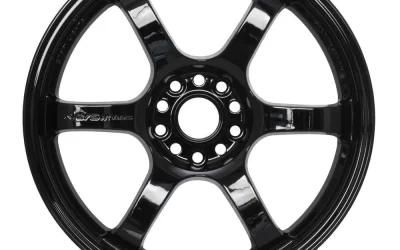 Rays Gram Lights 57DR 18×9.5″ +22 5×114.3 wheel set Glossy Black (GX) finish