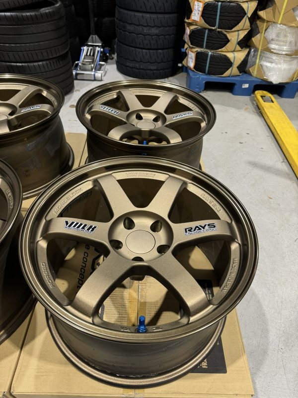 USED - Volk Racing TE37 and TE37SL Combo SET OF 5 wheels! 18x9.5" +38 (2 of) 18x9.5" +45 (three of) 5x100PCD - Image 5
