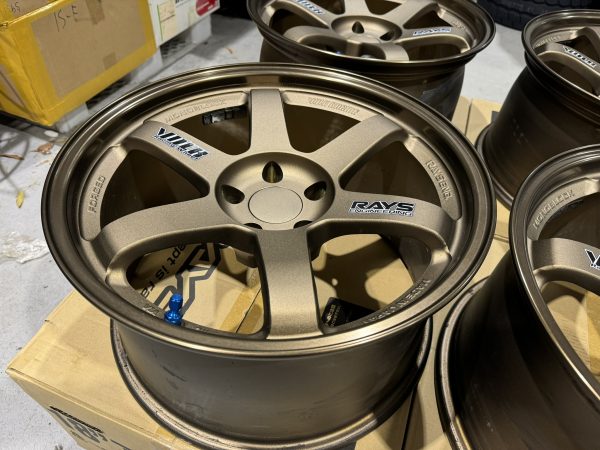 USED - Volk Racing TE37 and TE37SL Combo SET OF 5 wheels! 18x9.5" +38 (2 of) 18x9.5" +45 (three of) 5x100PCD - Image 7