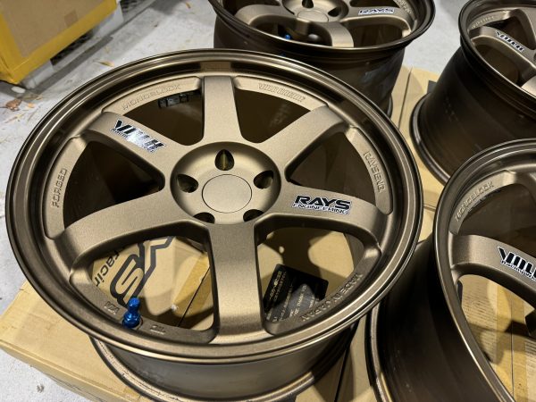 USED - Volk Racing TE37 and TE37SL Combo SET OF 5 wheels! 18x9.5" +38 (2 of) 18x9.5" +45 (three of) 5x100PCD - Image 8