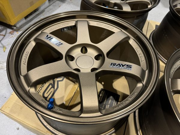 USED - Volk Racing TE37 and TE37SL Combo SET OF 5 wheels! 18x9.5" +38 (2 of) 18x9.5" +45 (three of) 5x100PCD - Image 9